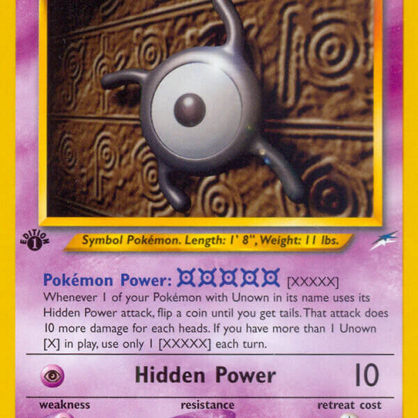 Unown [X] Pokemon Kaart