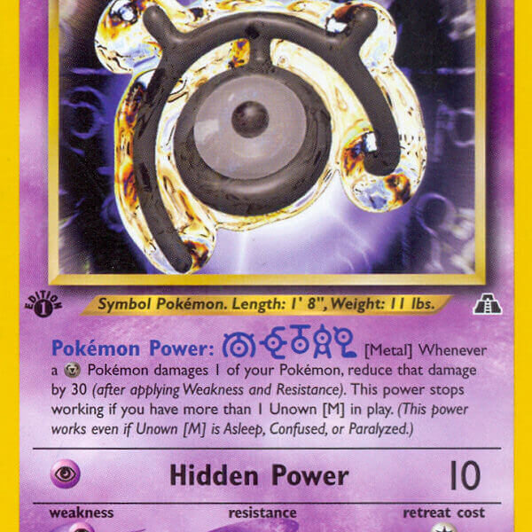 Unown [M] Pokemon Kaart