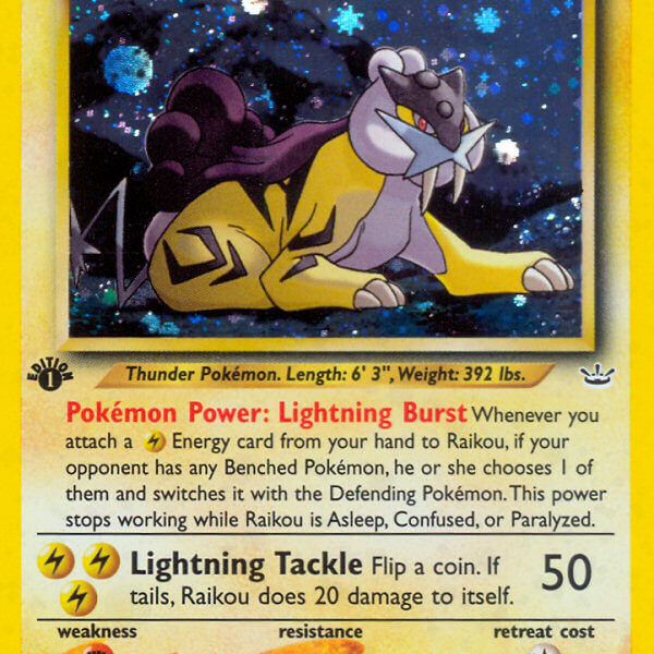 Raikou Pokemon Kaart