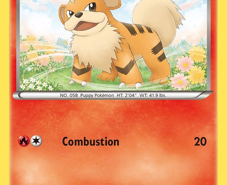 Growlithe Pokemon Kaart