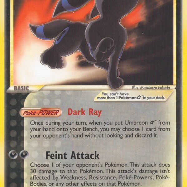 Umbreon Star Pokemon Kaart