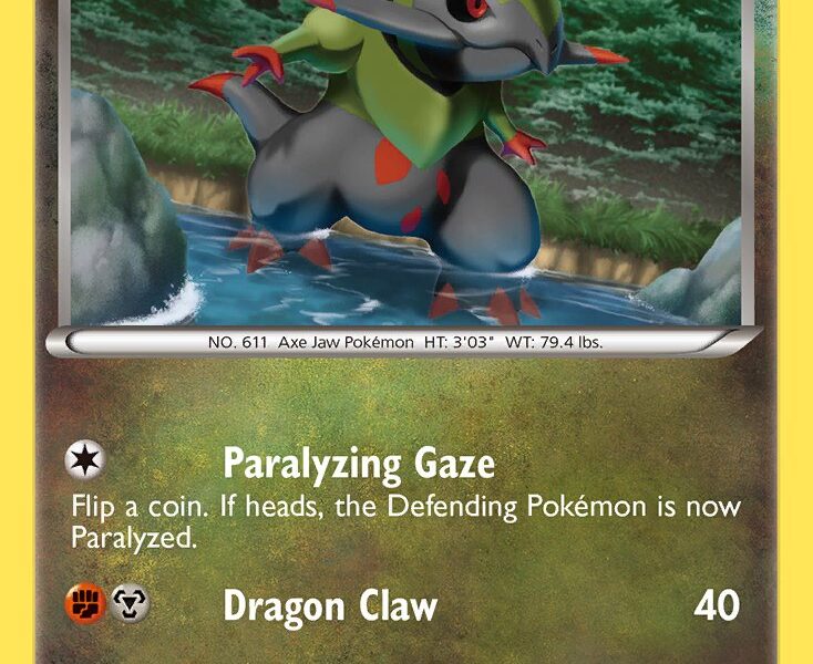 Fraxure Pokemon Kaart