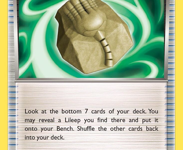 Root Fossil Lileep Pokemon Kaart