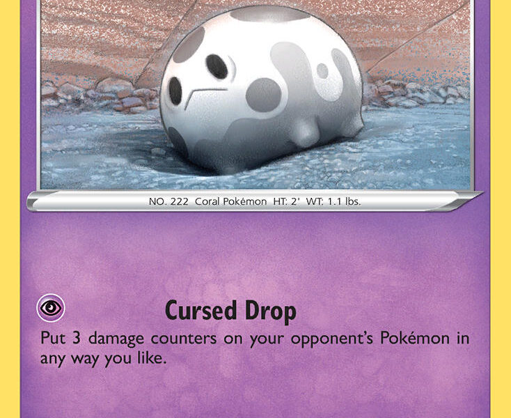 Galarian Corsola Pokemon Kaart