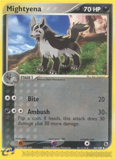 Mightyena Pokemon Kaart