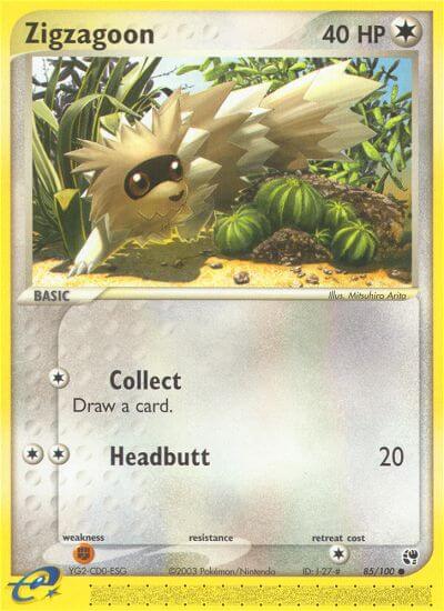 Zigzagoon Pokemon Kaart