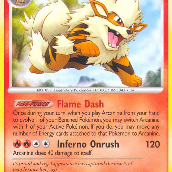 Arcanine Pokemon Kaart