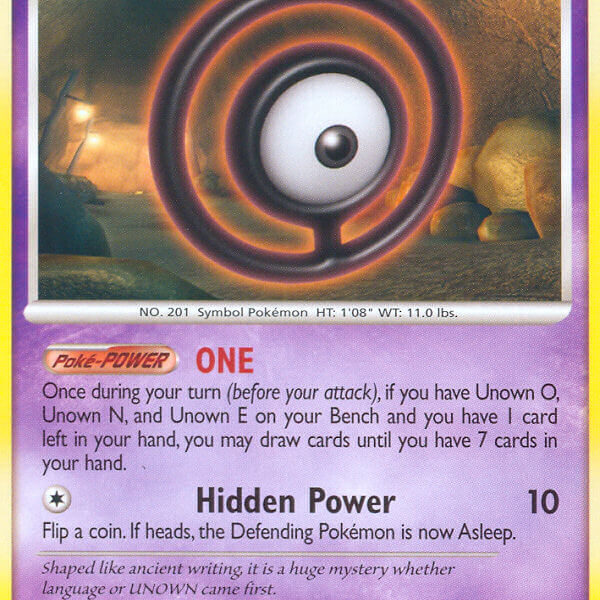 Unown O Pokemon Kaart