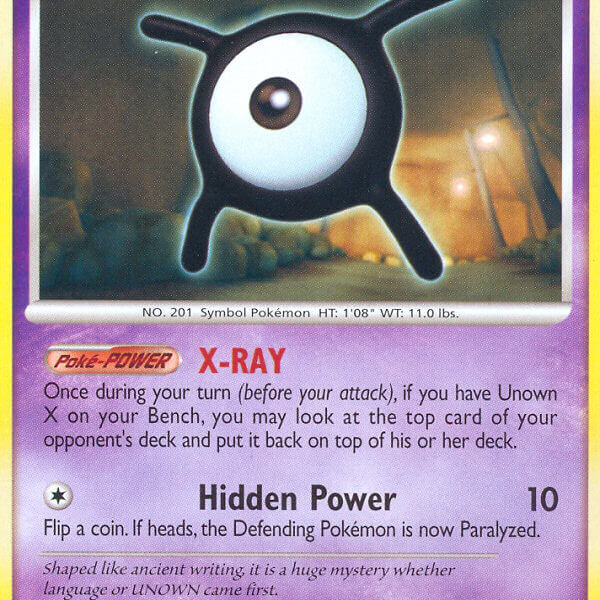 Unown X Pokemon Kaart