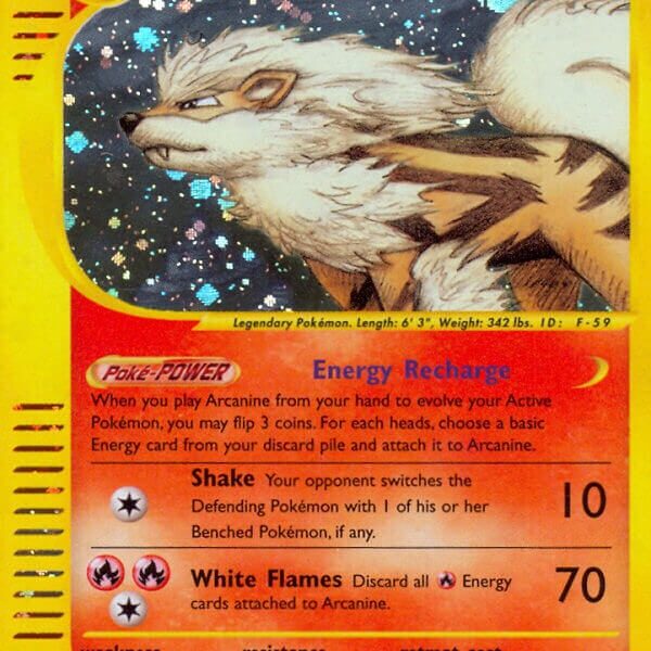 Arcanine Pokemon Kaart