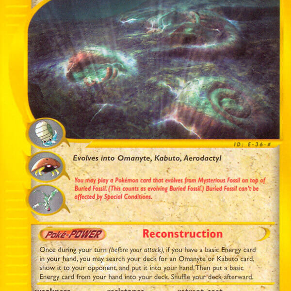 Buried Fossil Pokemon Kaart