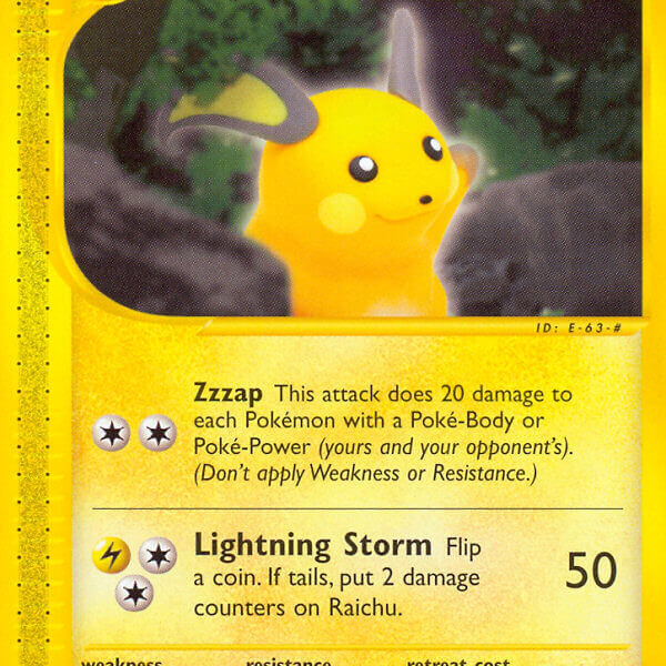 Raichu Pokemon Kaart