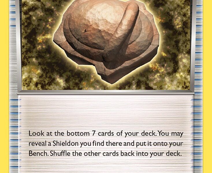 Armor Fossil Shieldon Pokemon Kaart