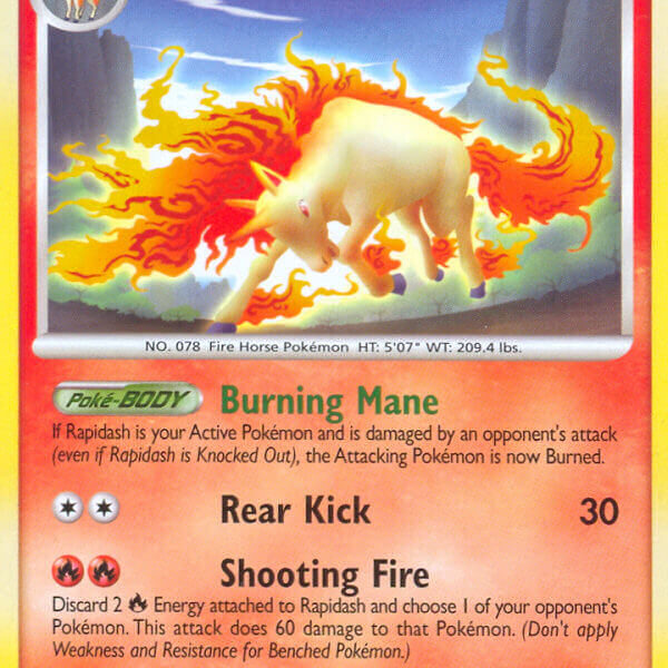 Rapidash Pokemon Kaart