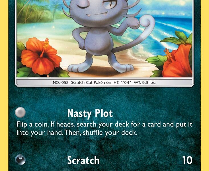 Alolan Meowth Pokemon Kaart