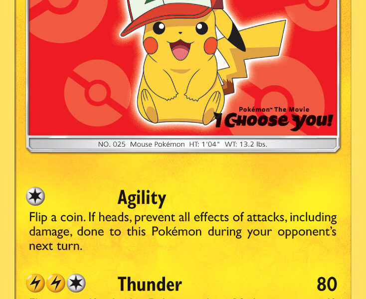 Ash’s Pikachu Pokemon Kaart