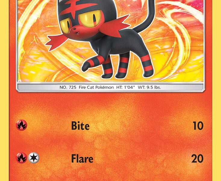 Litten Pokemon Kaart