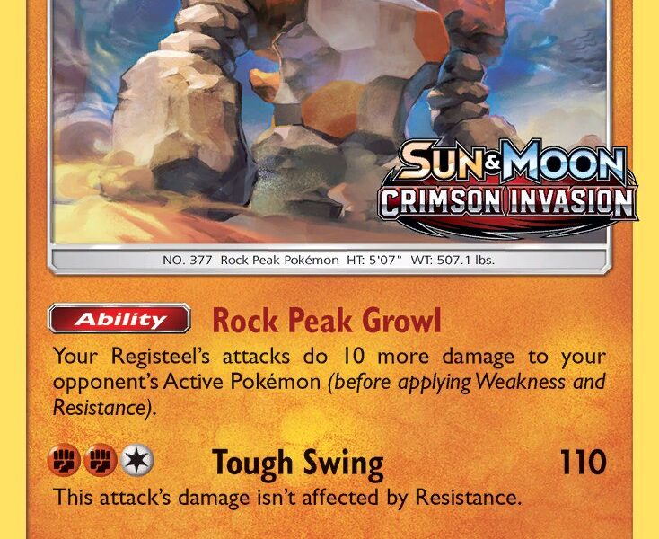 Regirock Pokemon Kaart
