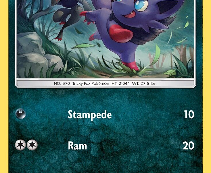 Zorua Pokemon Kaart