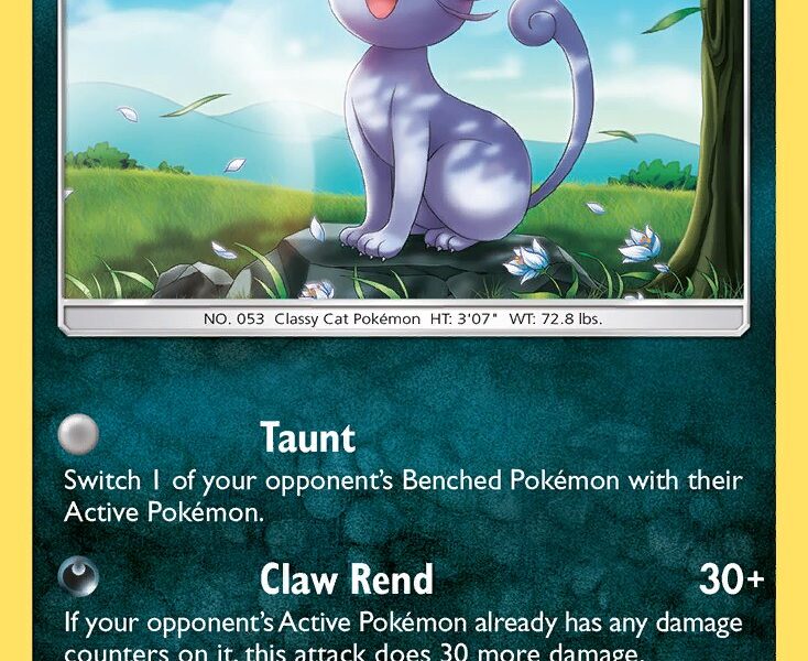 Alolan Persian Pokemon Kaart