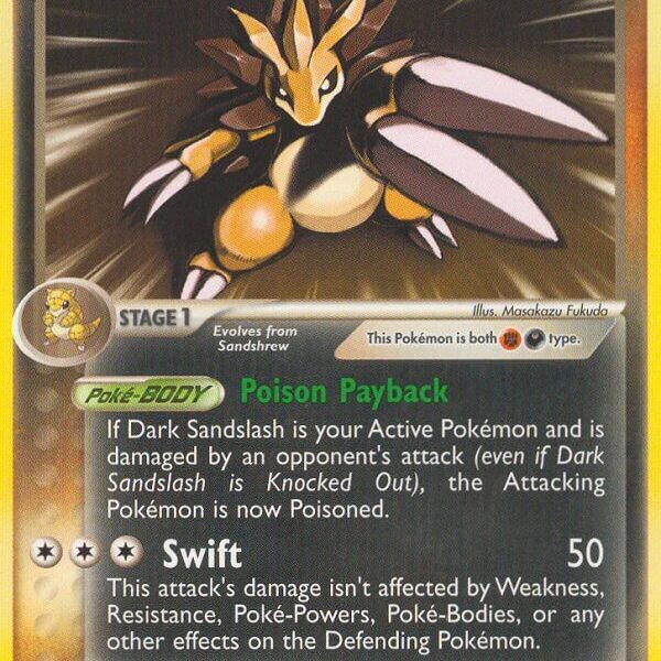 Dark Sandslash Pokemon Kaart