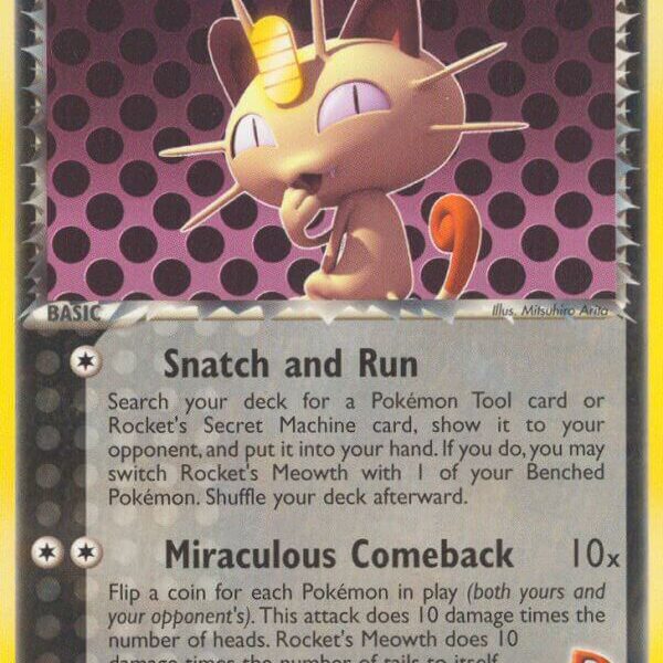 Rocket’s Meowth Pokemon Kaart