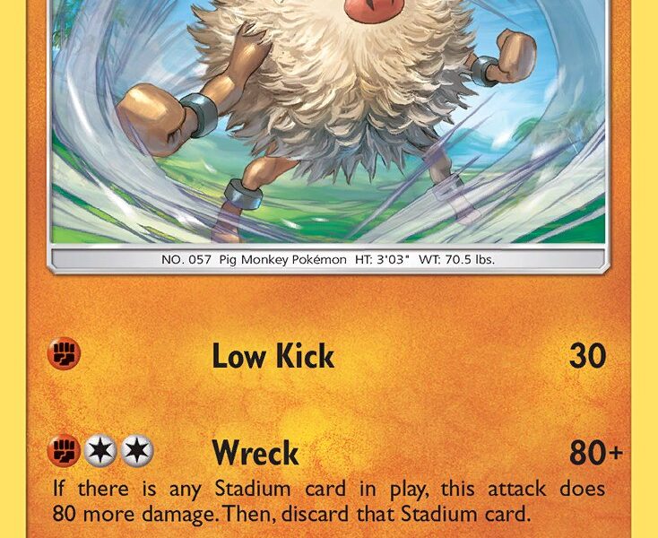 Primeape Pokemon Kaart