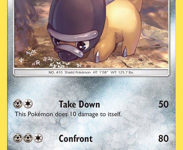 Shieldon Pokemon Kaart