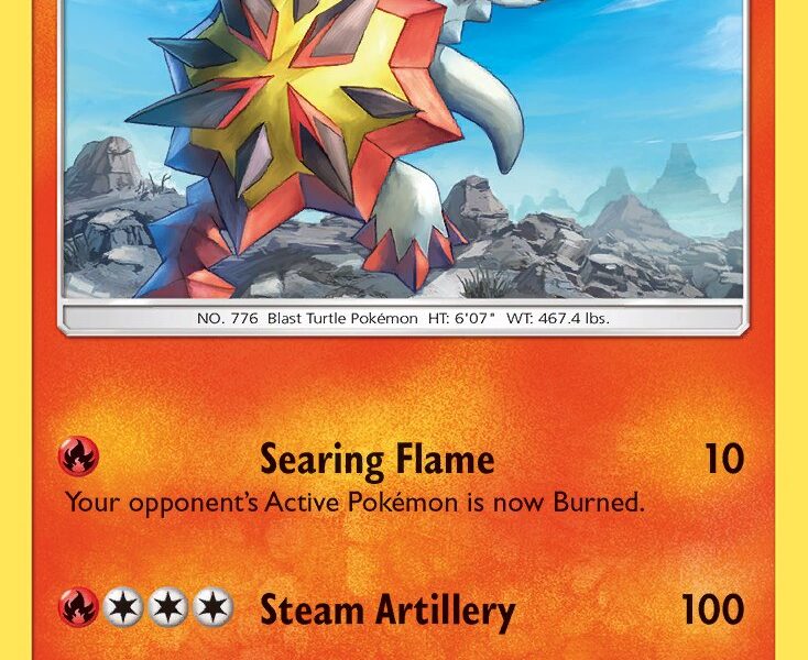 Turtonator Pokemon Kaart