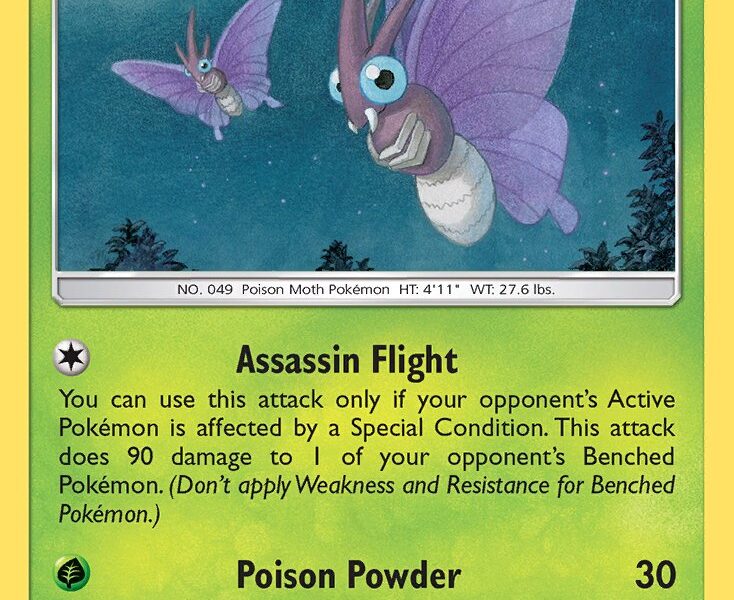 Venomoth Pokemon Kaart