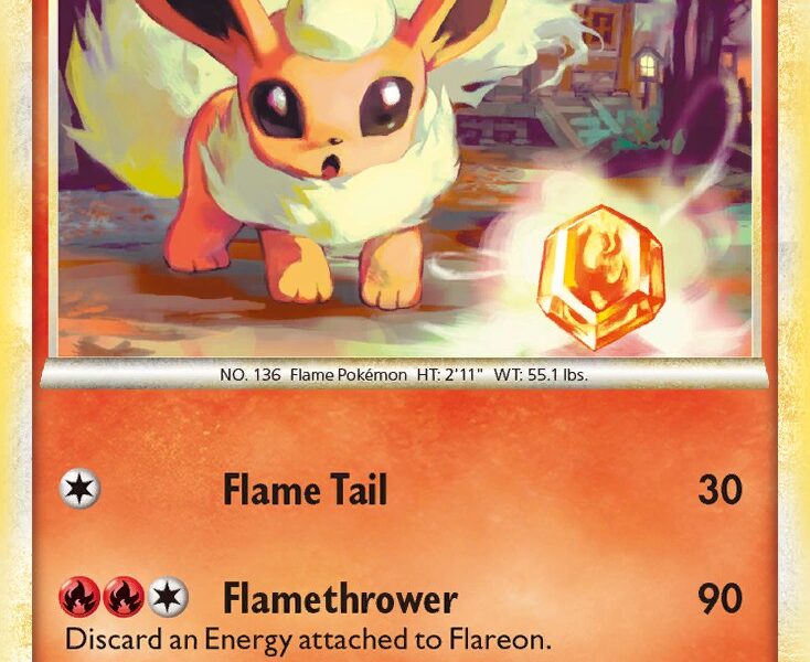 Flareon Pokemon Kaart