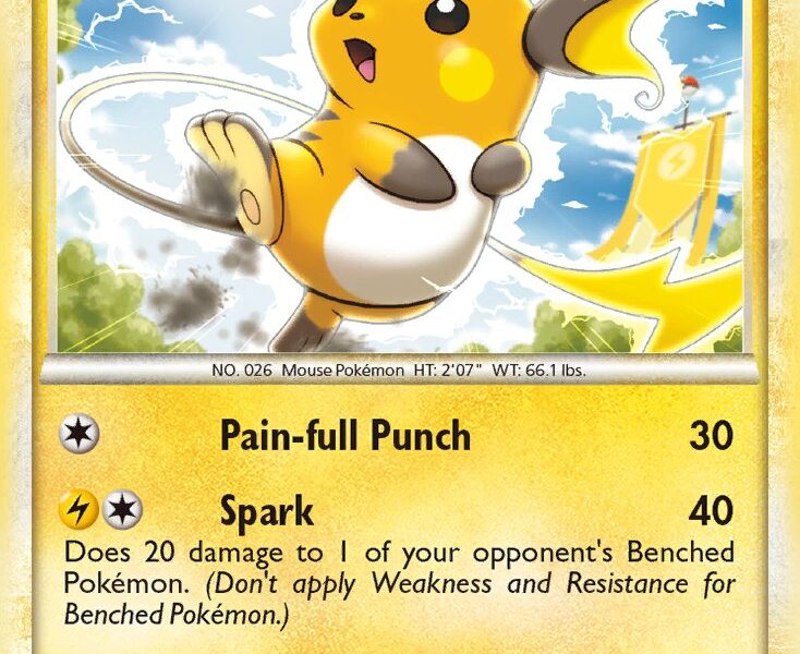 Raichu Pokemon Kaart