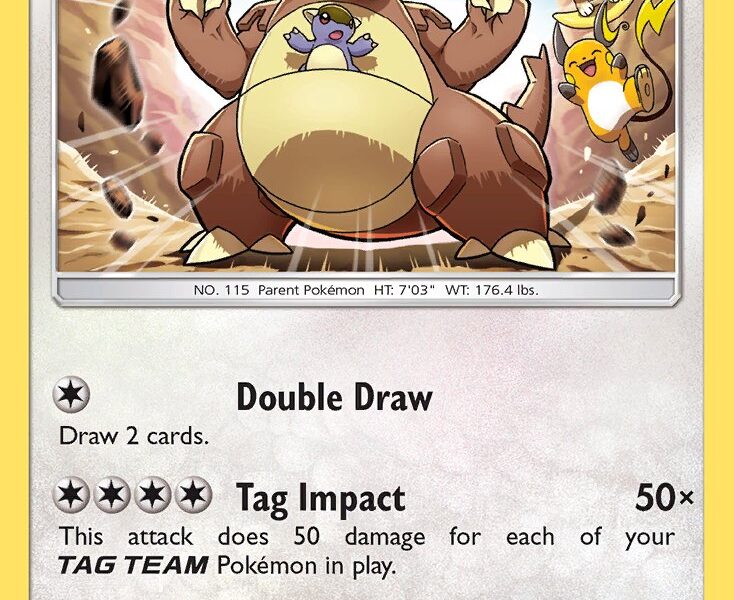 Kangaskhan Pokemon Kaart