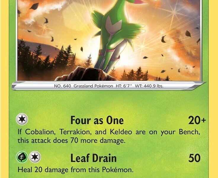 Virizion Pokemon Kaart