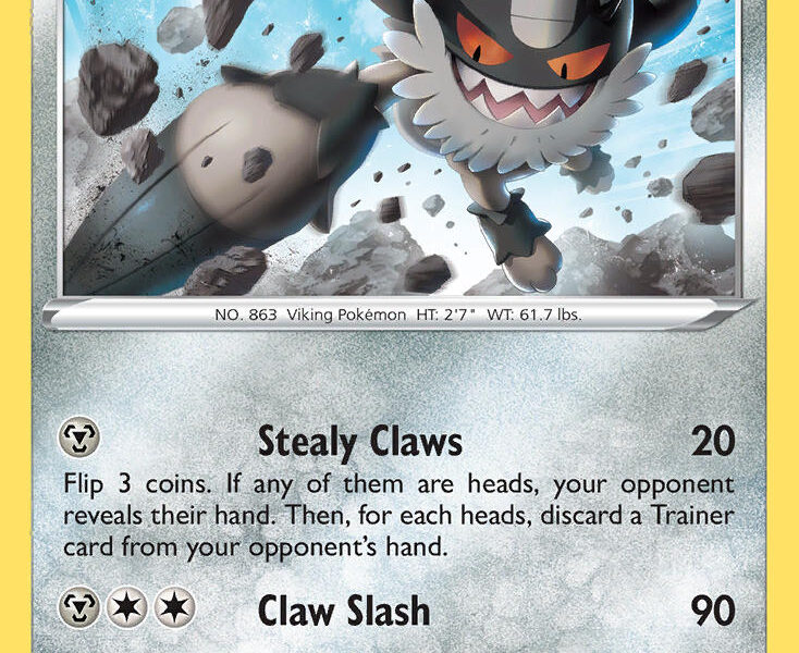 Galarian Perrserker Pokemon Kaart