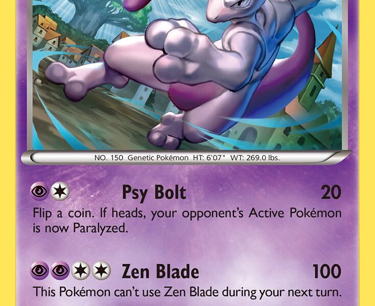 Mewtwo Pokemon Kaart