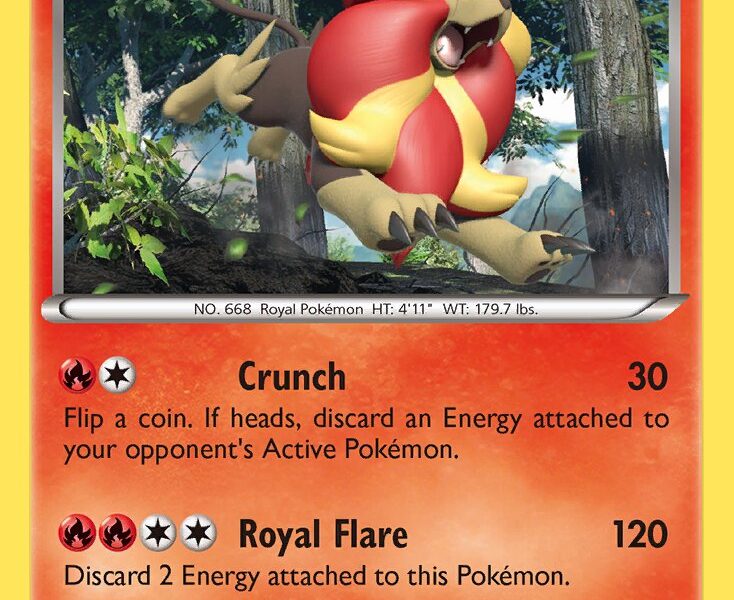 Pyroar Pokemon Kaart