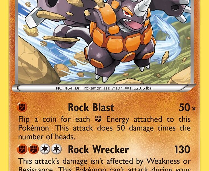Rhyperior Pokemon Kaart
