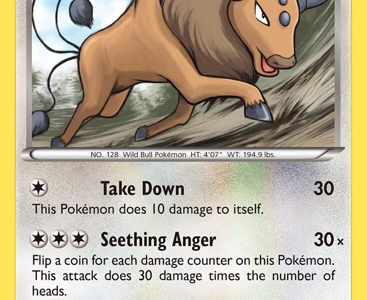 Tauros Pokemon Kaart