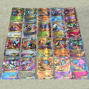 100PCS pokemon card MEGA Flash Card EX Game Collection Cards Gifts for Children