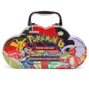 102pcs/set Pokemon Portable Tin Box TAKARA TOMY Battle Toys Hobbies Hobby Collectibles Game Collection Anime Cards For Children