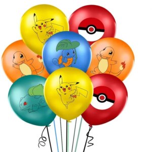 10pcs Cartoon Pikachu Pokemon Helium latex Balloon Children ’s Birthday Party Decoration Balloon Kid Toy baby show globos