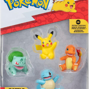 Pokemon Battle Figure – Multi Pack (Pikachu, Bulbasaur, Charmander & Squirtle)