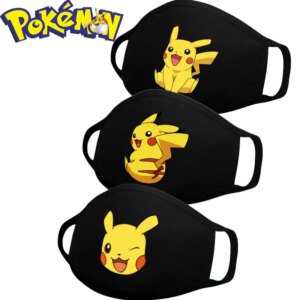 1pcs Pokemon Pikachu Mask Cartoon Anime Maska Children Reusable Washables Dust Proof Mouth Washable Mouths Capsmouth Cute Face m