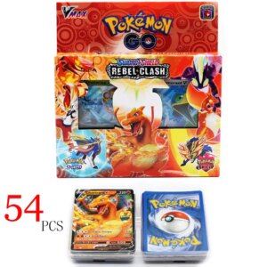 2020 Anime 54pcs/set Pokemon Cards Iron Metal Box TAKARA TOMY Toys Battle Game Snorlax Gengar Eevee Cartoon Kids Christmas Gifts