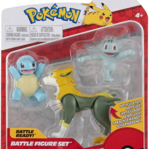 Pokemon Battle Figure Pack – Boltund, Squirtle & Machop