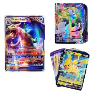 300 PCS French English Version Pokemon Card Featuring 100 Tag Team 200 Gx 110V 40 VMAX