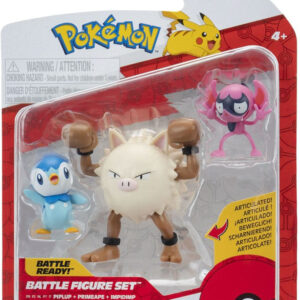 Pokemon Battle Figure Pack – Impidimp, Piplup & Primape