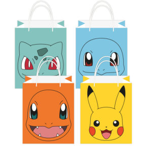 Pokemon themafeest uitdeelzakjes – 8x – papier – 13 x 22 cm
