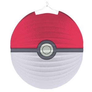 Pokemon lampion – D25 cm – rood/wit – papier
